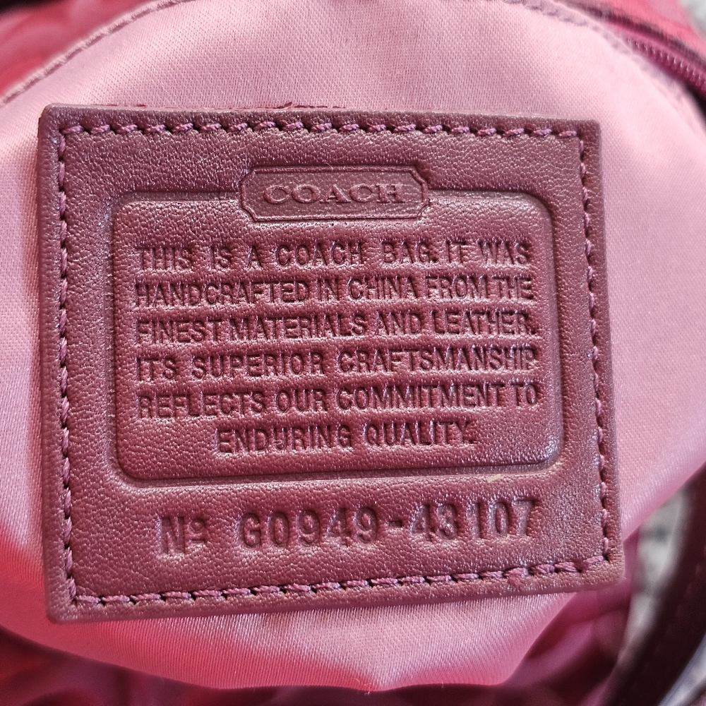 Coach Brooke Pleated Crossbody/Shoulder Bag Maroon Red - Picture 3 of 14